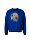 Three Wolves Howling at the Moon Adult Dark Sweatshirt by TooLoud-Sweatshirts-TooLoud-Deep-Royal-Blue-Small-Davson Sales