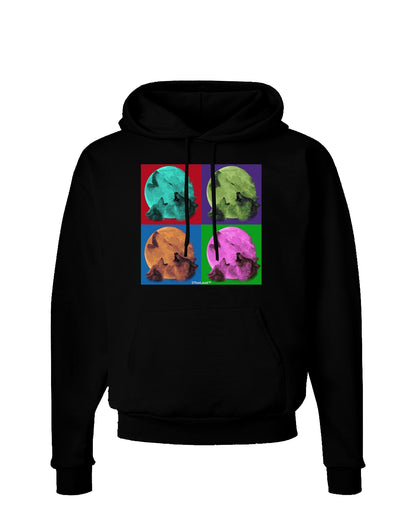 Three Wolves Howling - Pop-Art #1 Dark Hoodie Sweatshirt by TooLoud-Hoodie-TooLoud-Black-Small-Davson Sales