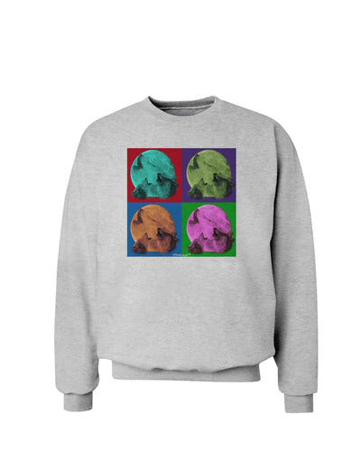 Three Wolves Howling - Pop-Art #1 Sweatshirt by TooLoud-Sweatshirts-TooLoud-AshGray-Small-Davson Sales