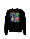 Three Wolves Howling - Pop-Art #2 Adult Dark Sweatshirt by TooLoud-Sweatshirts-TooLoud-Black-Small-Davson Sales