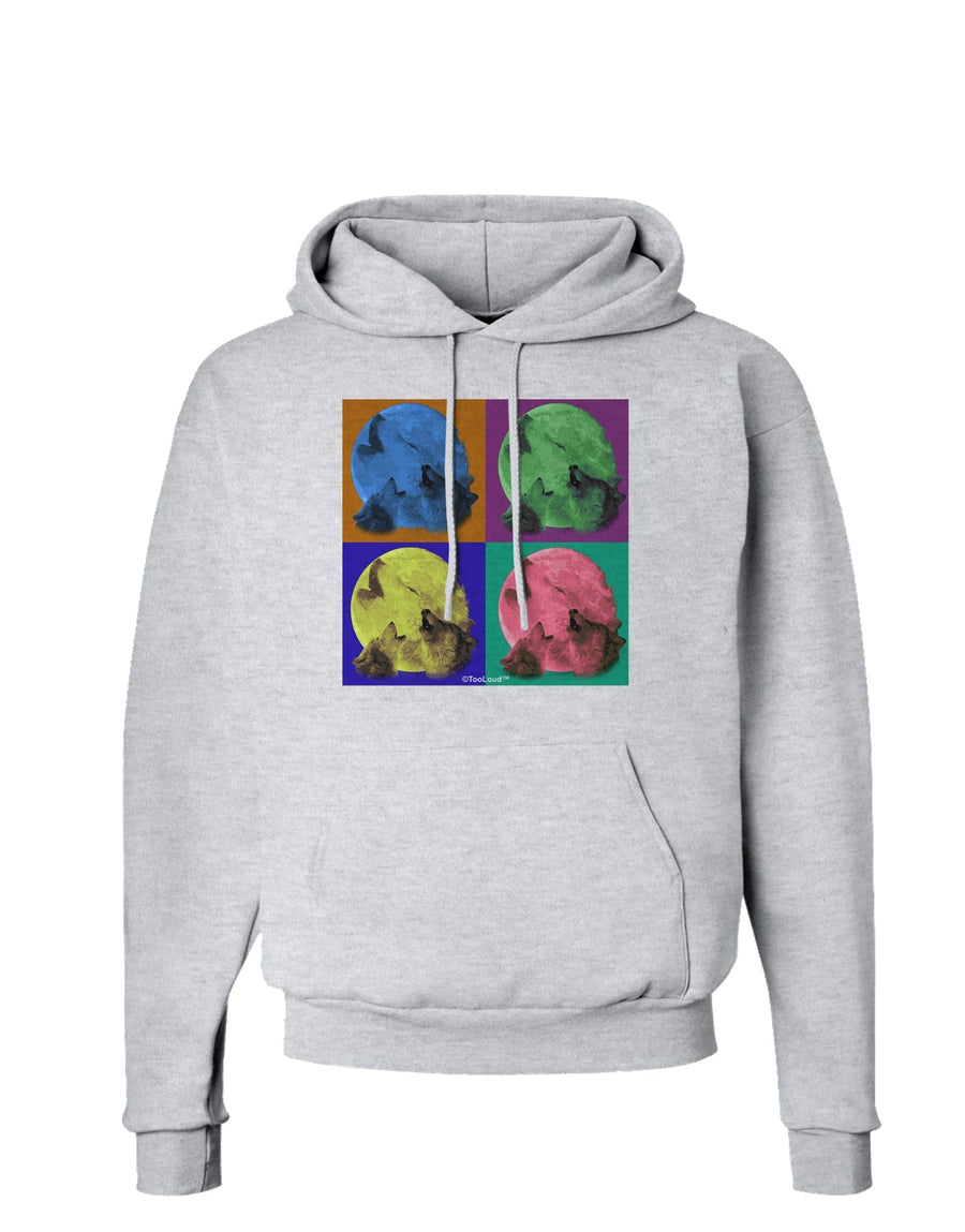 Three Wolves Howling - Pop-Art #2 Hoodie Sweatshirt by TooLoud-Hoodie-TooLoud-White-Small-Davson Sales