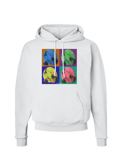 Three Wolves Howling - Pop-Art #2 Hoodie Sweatshirt by TooLoud-Hoodie-TooLoud-White-Small-Davson Sales