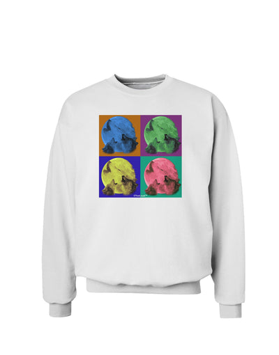 Three Wolves Howling - Pop-Art #2 Sweatshirt by TooLoud-Sweatshirts-TooLoud-White-Small-Davson Sales