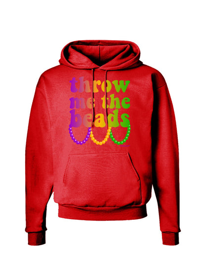 Throw Me The Beads - Mardi Gras Dark Hoodie Sweatshirt by TooLoud-Hoodie-TooLoud-Red-Small-Davson Sales