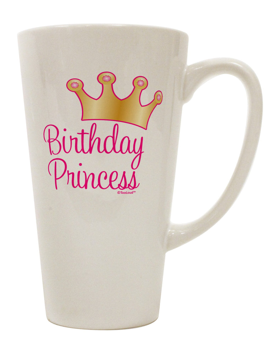 Tiara 16 Ounce Conical Latte Coffee Mug - Perfect for Celebrating Birthdays with Elegance and Style! - TooLoud-Conical Latte Mug-TooLoud-White-Davson Sales