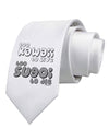 Too Kawaii to Live - B&W Printed White Necktie by TooLoud