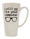 TooLoud 16 Ounce Conical Latte Coffee Mug - Perfect for the Computer Enthusiast-Conical Latte Mug-TooLoud-White-Davson Sales