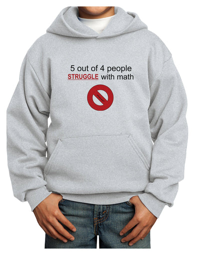 5 Out of 4 People Funny Math Humor Youth Hoodie Ash Extra-Large Toolou