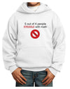 TooLoud 5 Out of 4 People Funny Math Humor Youth Hoodie Pullover Sweatshirt-Youth Hoodie-TooLoud-White-XS-Davson Sales