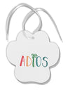 TooLoud Adios Paw Print Shaped Ornament-Ornament-TooLoud-Davson Sales