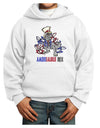 TooLoud AMERISAURUS REX Youth Hoodie Pullover Sweatshirt-Youth Hoodie-TooLoud-White-XS-Davson Sales
