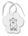 TooLoud Baby Bear Paw Print Shaped Ornament