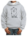 TooLoud Baby Bear Youth Hoodie Pullover Sweatshirt-Youth Hoodie-TooLoud-Ash-XS-Davson Sales