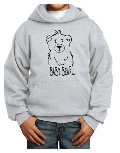 TooLoud Baby Bear Youth Hoodie Pullover Sweatshirt-Youth Hoodie-TooLoud-Ash-XS-Davson Sales