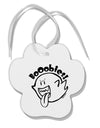 TooLoud Booobies Paw Print Shaped Ornament-Ornament-TooLoud-Davson Sales