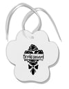 TooLoud Bridesmaid Bouquet Silhouette Paw Print Shaped Ornament-Ornament-TooLoud-Davson Sales