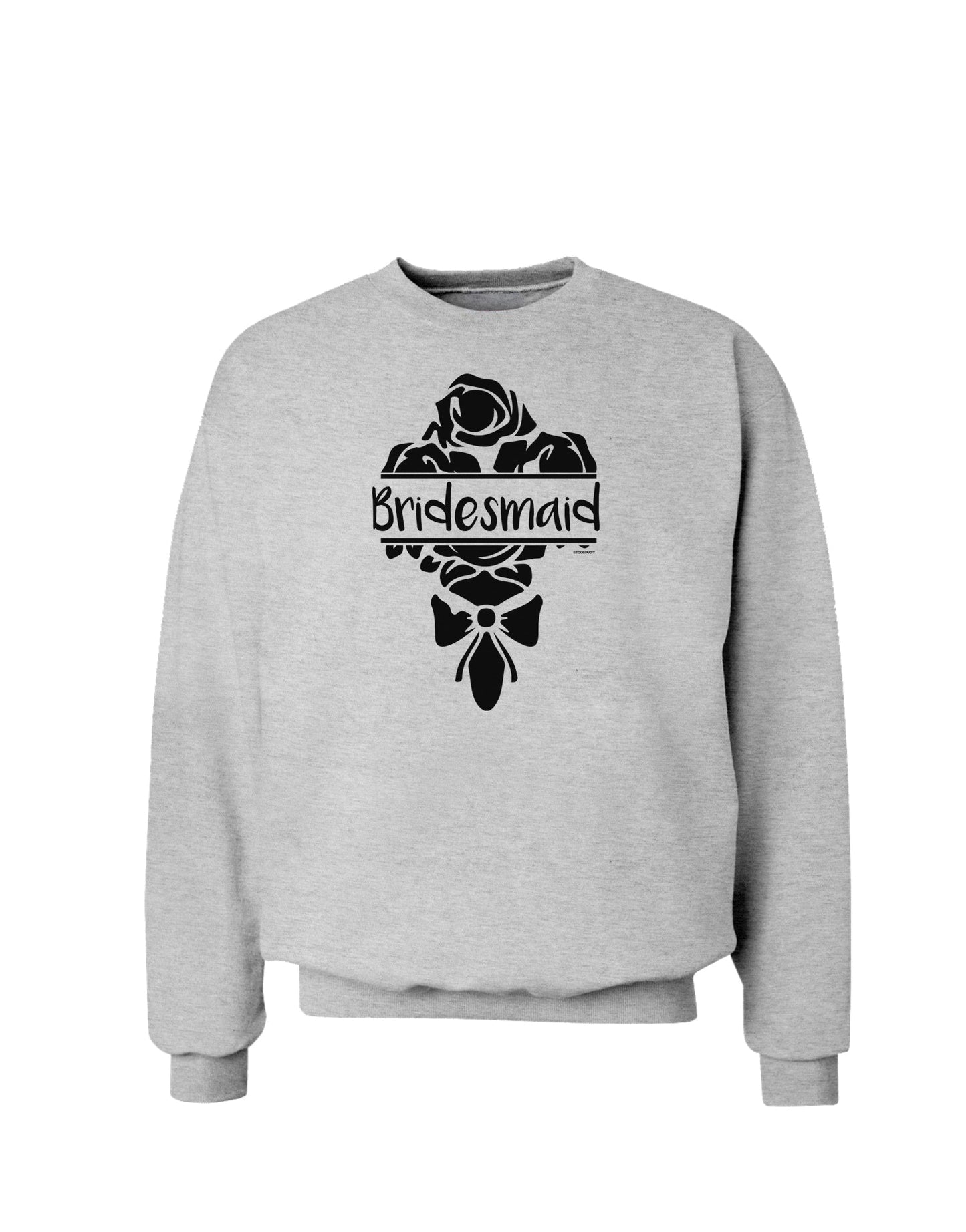 TooLoud Bridesmaid Bouquet Silhouette Sweatshirt-Sweatshirts-TooLoud-AshGray-Small-Davson Sales