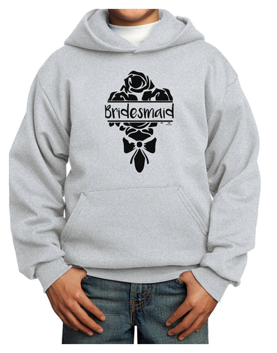 TooLoud Bridesmaid Bouquet Silhouette Youth Hoodie Pullover Sweatshirt-Youth Hoodie-TooLoud-Ash-XS-Davson Sales