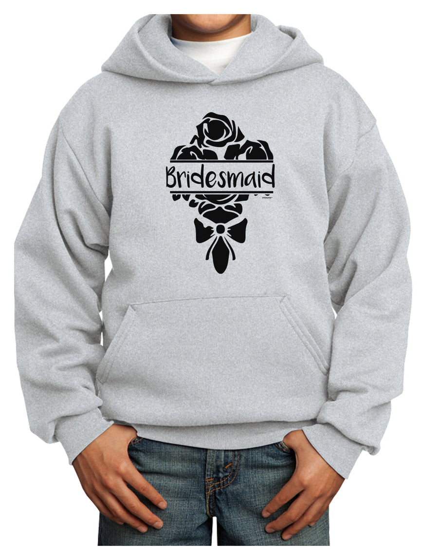 TooLoud Bridesmaid Bouquet Silhouette Youth Hoodie Pullover Sweatshirt-Youth Hoodie-TooLoud-White-XS-Davson Sales