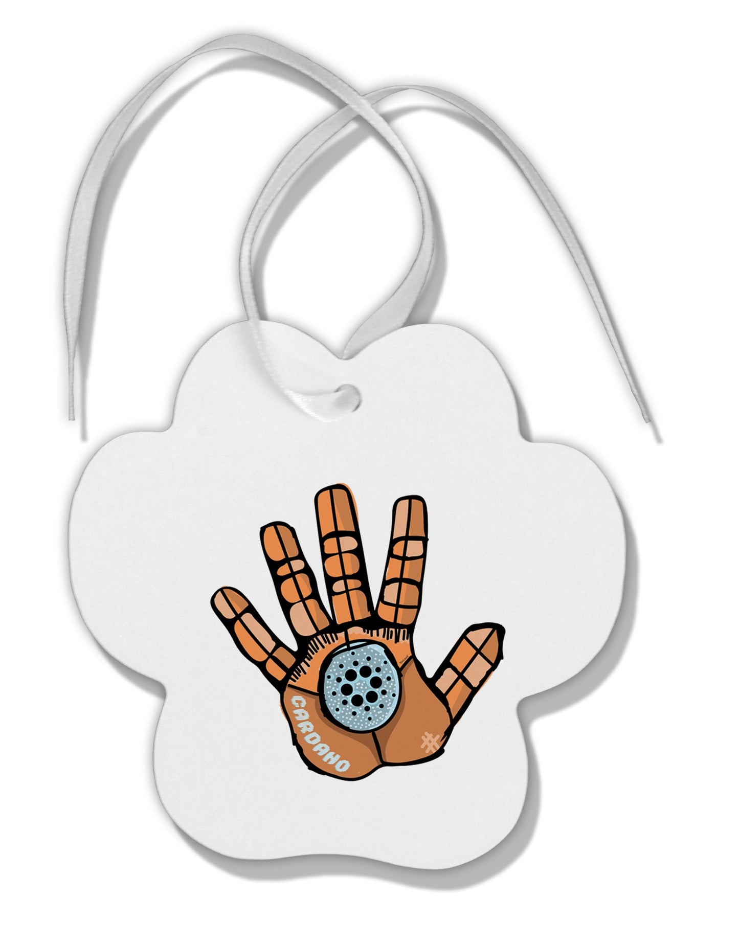 TooLoud Cardano Hero Hand Paw Print Shaped Ornament-Ornament-TooLoud-Davson Sales