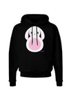 TooLoud Cute Bunny with Floppy Ears - Pink Dark Hoodie Sweatshirt-Hoodie-TooLoud-Black-Small-Davson Sales