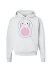 TooLoud Cute Bunny with Floppy Ears - Pink Hoodie Sweatshirt-Hoodie-TooLoud-White-Small-Davson Sales