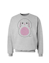 TooLoud Cute Bunny with Floppy Ears - Pink Sweatshirt-Sweatshirts-TooLoud-AshGray-Small-Davson Sales