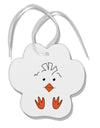 TooLoud Cute Easter Chick Face Paw Print Shaped Ornament