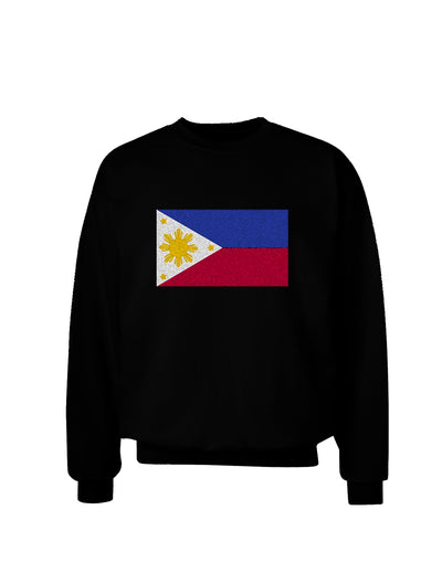 TooLoud Distressed Philippines Flag Adult Dark Sweatshirt-Sweatshirts-TooLoud-Black-Small-Davson Sales