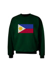 TooLoud Distressed Philippines Flag Adult Dark Sweatshirt-Sweatshirts-TooLoud-Deep-Forest-Green-Small-Davson Sales