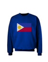 TooLoud Distressed Philippines Flag Adult Dark Sweatshirt-Sweatshirts-TooLoud-Deep-Royal-Blue-Small-Davson Sales