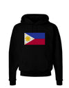 TooLoud Distressed Philippines Flag Dark Hoodie Sweatshirt-Hoodie-TooLoud-Black-Small-Davson Sales