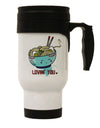 TooLoud Expertly Crafted Lovin You Blue Pho Bowl Stainless Steel 14 OZ Travel Mug - Perfect for Sipping in Style-Travel Mugs-TooLoud-Davson Sales