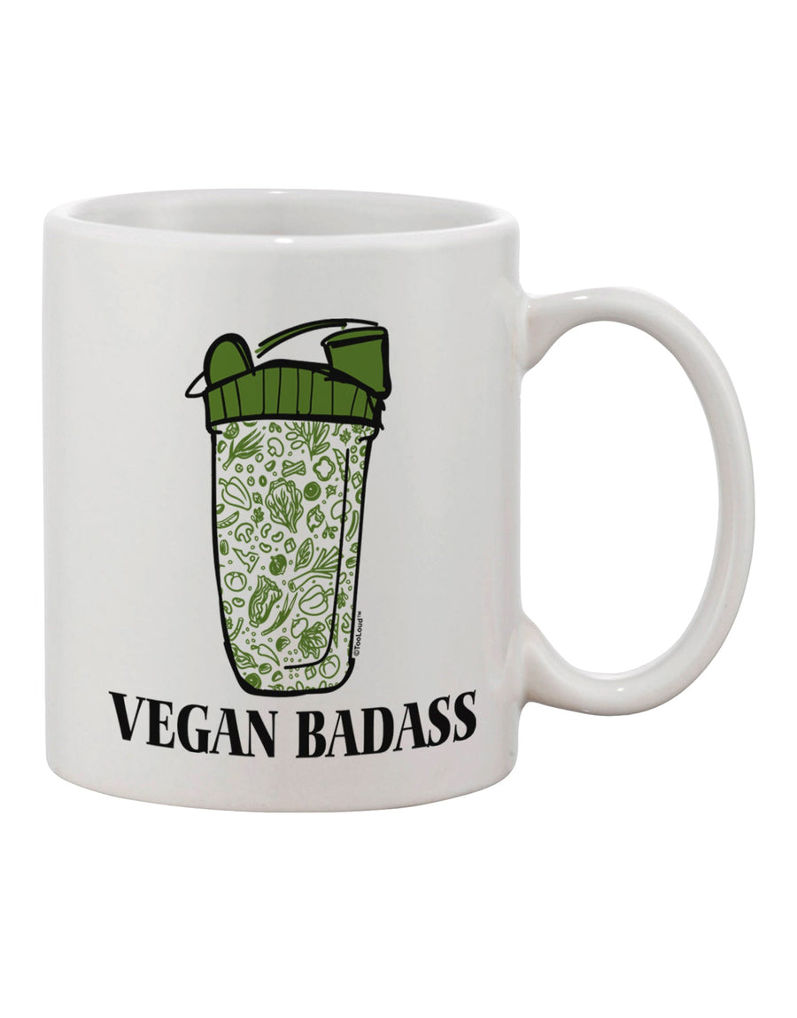 TooLoud Expertly Crafted Vegan Badass Blender Bottle Printed 11 oz Coffee Mug - Perfect for the Discerning Drinkware Enthusiast-11 OZ Coffee Mug-TooLoud-Davson Sales
