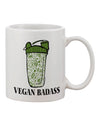 TooLoud Expertly Crafted Vegan Badass Bottle Print 11 oz Coffee Mug - Perfect for Drinkware Connoisseurs-11 OZ Coffee Mug-TooLoud-Davson Sales
