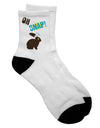 TooLoud Exquisite Chocolate Easter Bunny Adult Short Socks - Perfect for the Season-Socks-TooLoud-White-Ladies-4-6-Davson Sales