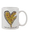 TooLoud Exquisite "I Gave You a Pizza My Heart" 11 oz Coffee Mug - TooLoud-11 OZ Coffee Mug-TooLoud-Davson Sales