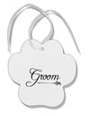 TooLoud Groom Paw Print Shaped Ornament-Ornament-TooLoud-Davson Sales