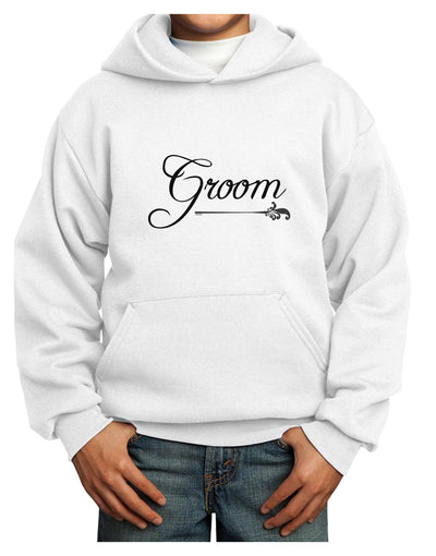 TooLoud Groom Youth Hoodie Pullover Sweatshirt-Youth Hoodie-TooLoud-White-XS-Davson Sales