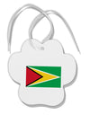 TooLoud Guyana Flag Paw Print Shaped Ornament-Ornament-TooLoud-Davson Sales