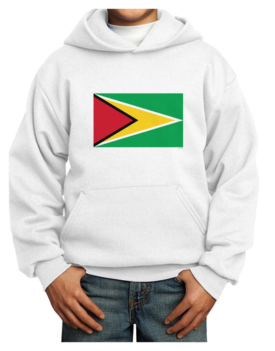 TooLoud Guyana Flag Youth Hoodie Pullover Sweatshirt-Youth Hoodie-TooLoud-White-XS-Davson Sales