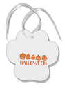 TooLoud Halloween Pumpkins Paw Print Shaped Ornament-Ornament-TooLoud-Davson Sales