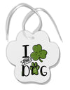 TooLoud I Shamrock my Dog Paw Print Shaped Ornament-Ornament-TooLoud-Davson Sales