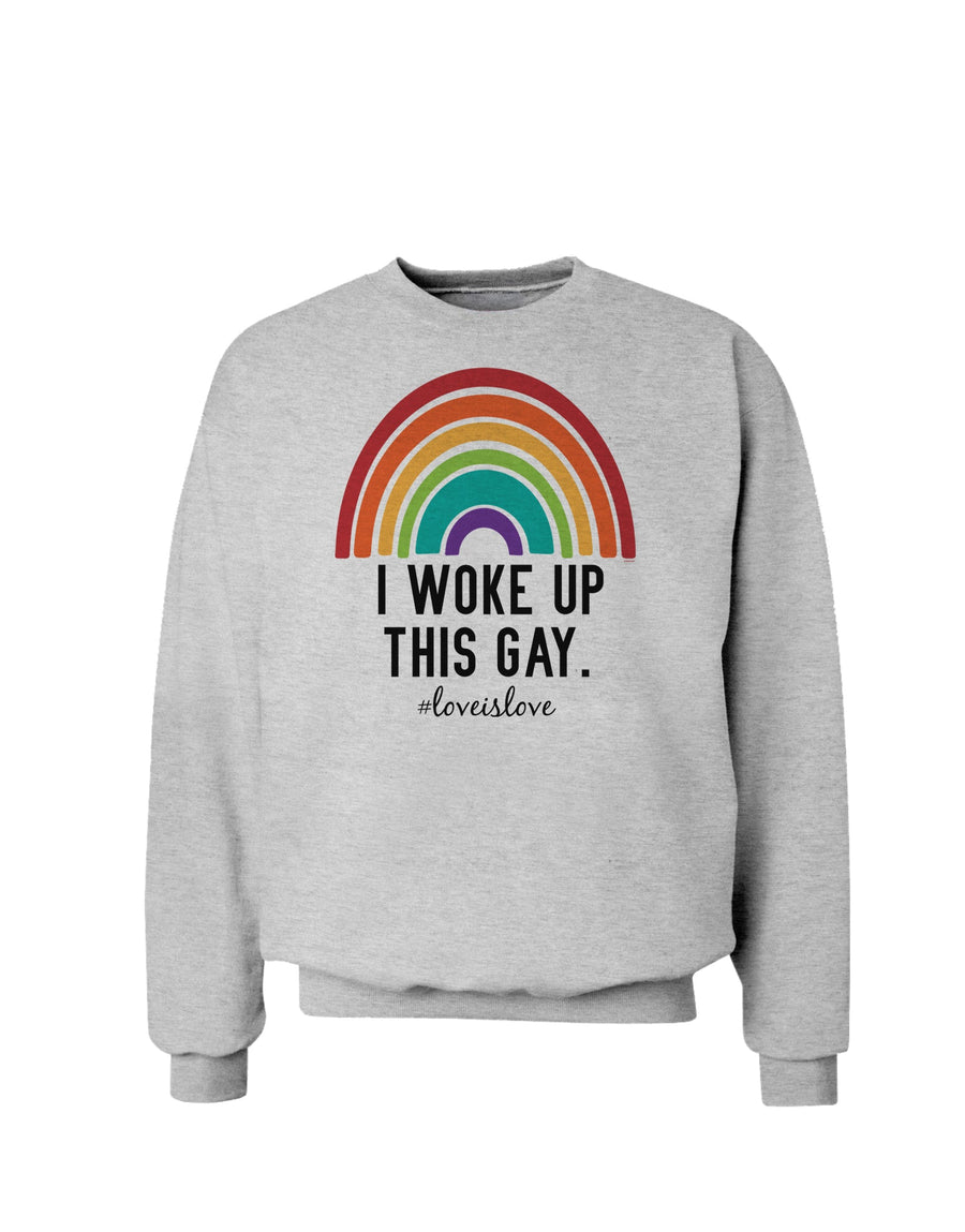 TooLoud I Woke Up This Gay Sweatshirt-Sweatshirts-TooLoud-White-Small-Davson Sales