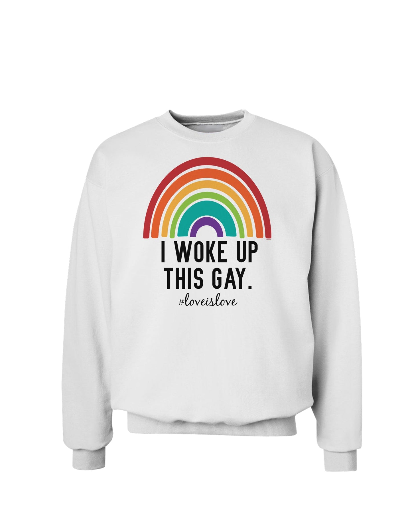 TooLoud I Woke Up This Gay Sweatshirt-Sweatshirts-TooLoud-White-Small-Davson Sales