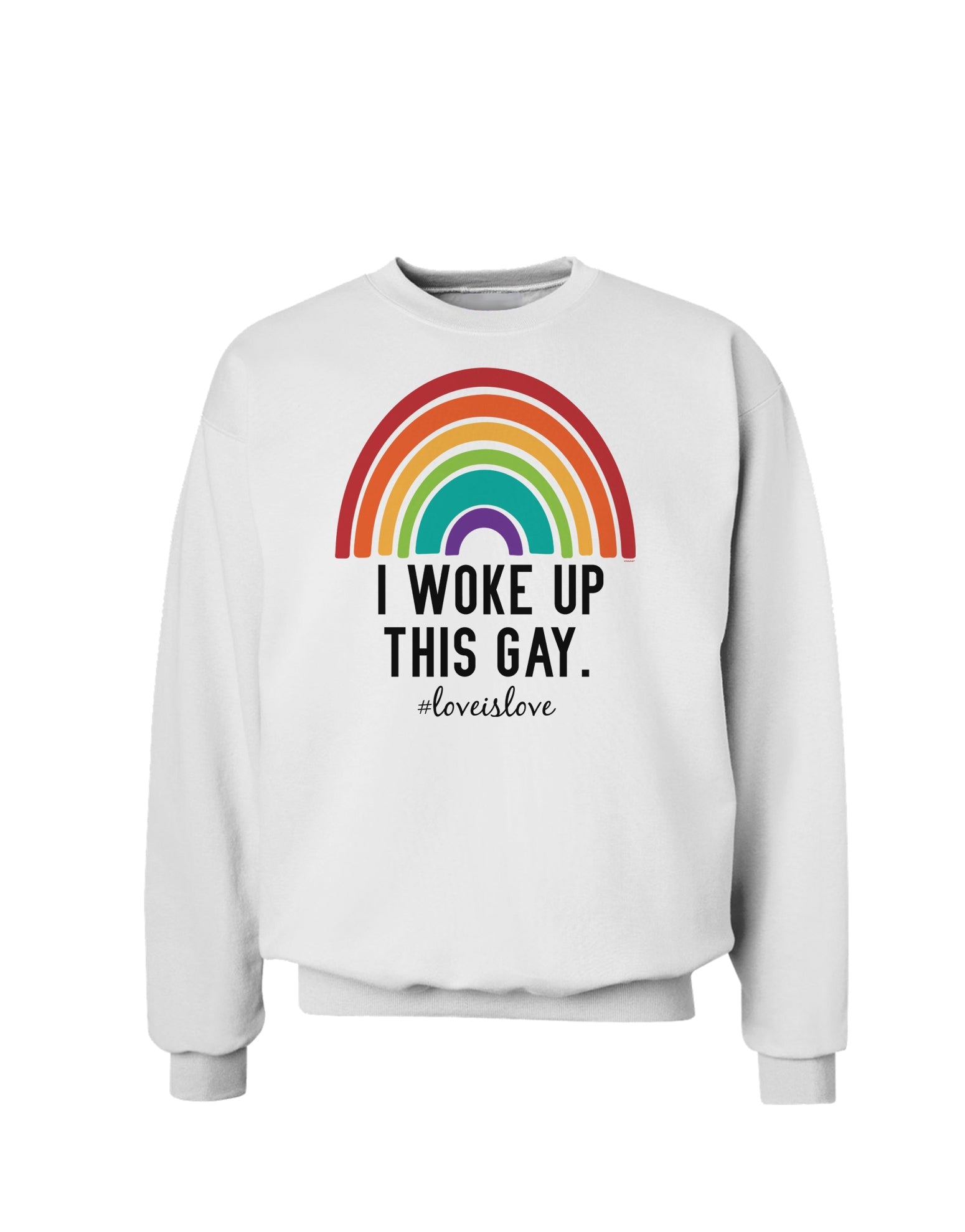 TooLoud I Woke Up This Gay Sweatshirt-Sweatshirts-TooLoud-White-Small-Davson Sales