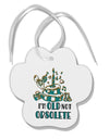 TooLoud Im Old Not Obsolete Paw Print Shaped Ornament-Ornament-TooLoud-Davson Sales