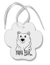 TooLoud Mama Bear Paw Print Shaped Ornament-Ornament-TooLoud-Davson Sales