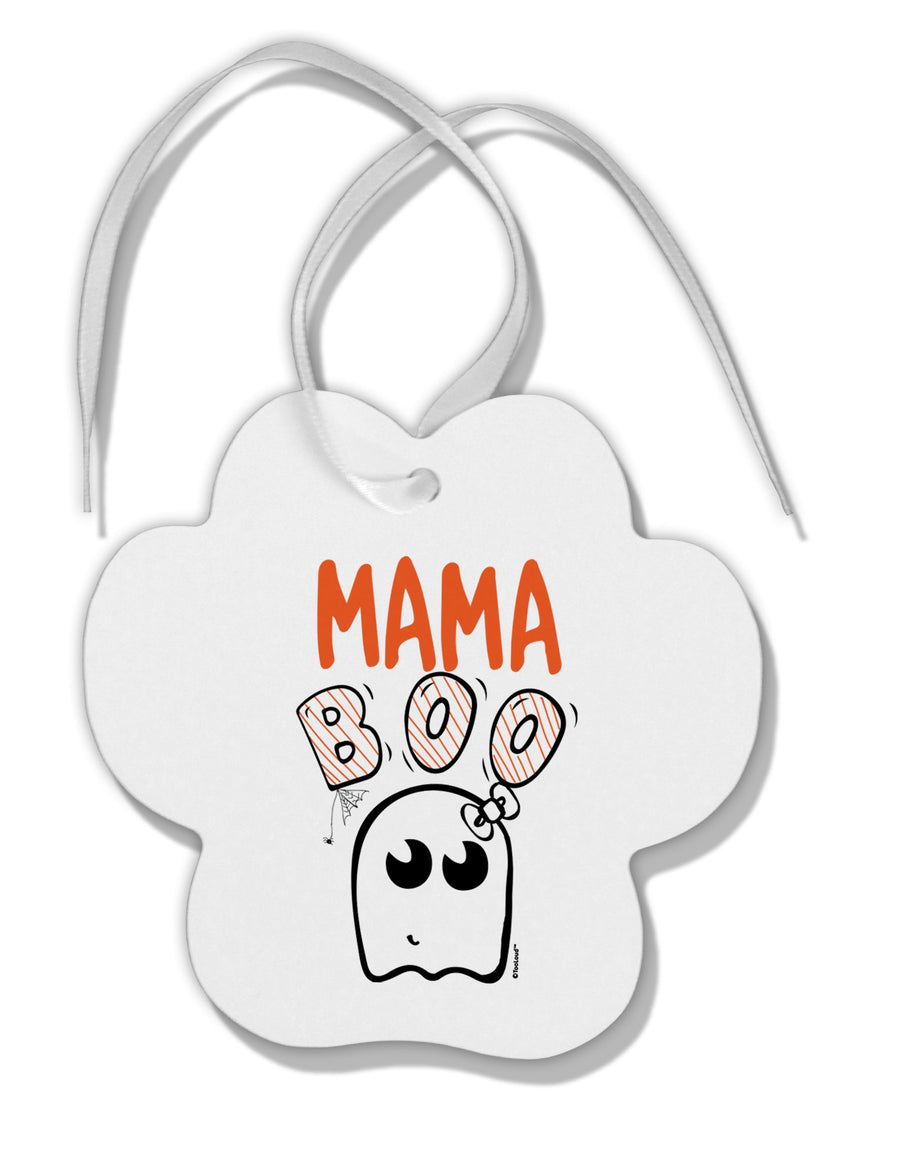 TooLoud Mama Boo Ghostie Paw Print Shaped Ornament-Ornament-TooLoud-Davson Sales
