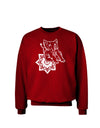 Mandala Baby Elephant Adult Dark Sweatshirt - Deep Red - 3XL Tooloud